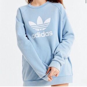 Adidas Trefoil Pale Blue Crewneck Sz S